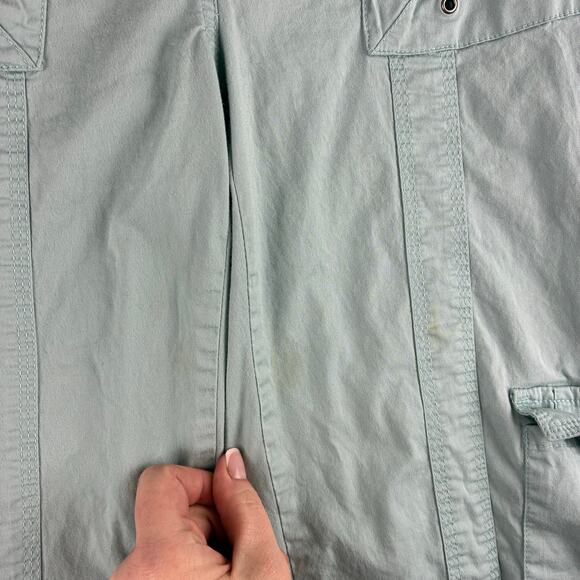 Style & Co Sea Foam Green Cargo Capris Womens 6 Utility Pockets Gorp Hiking READ - Picture 6 of 14